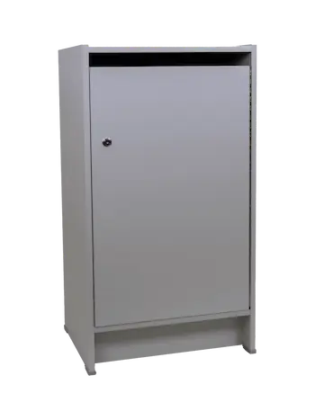 Traditional console shredding container for ongoing strata service